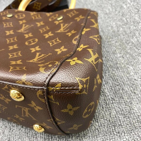 100% Authentic Louis Vuitton Montaigne BB Brown Monogram Canvas Satchel Bag - Picture 4 of 16